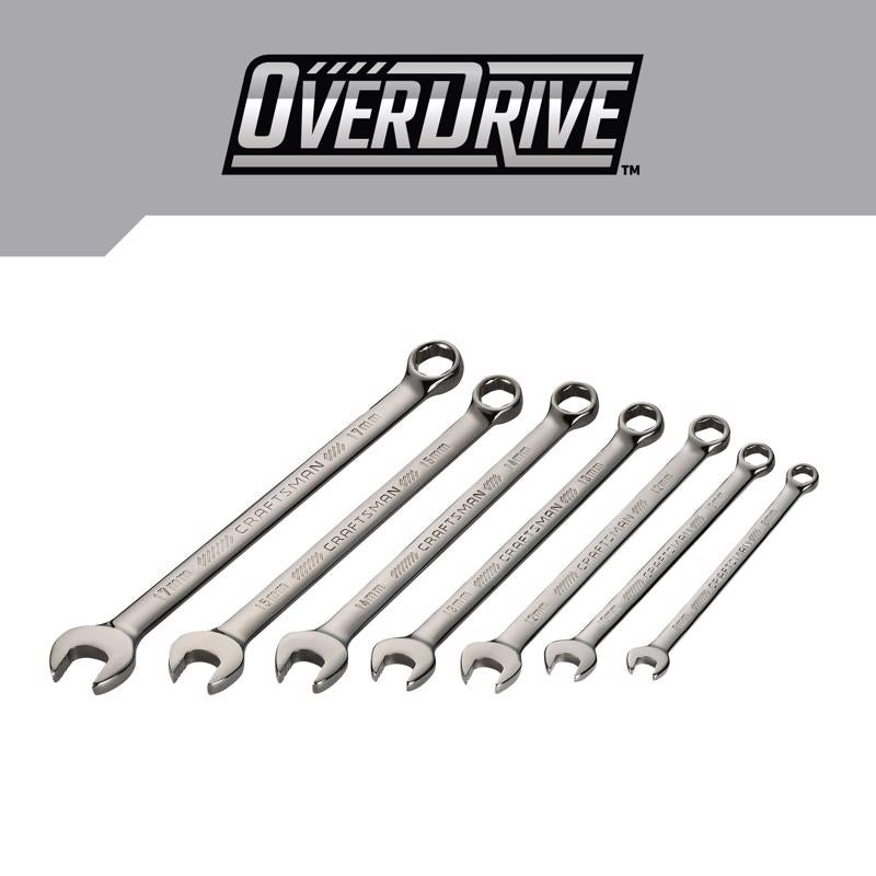 Craftsman OVERDRIVE 6 Point Metric Wrench Set 7 pc