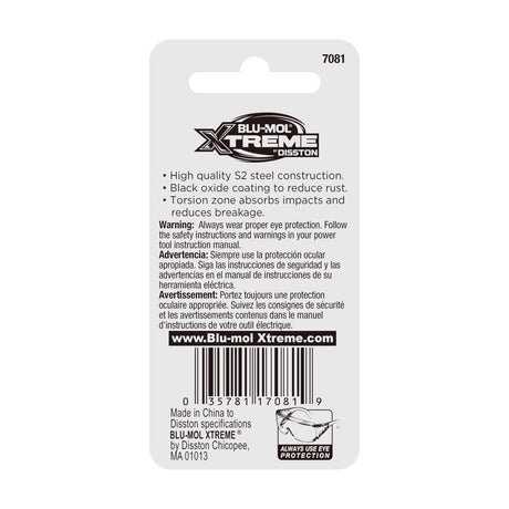 Blu-Mol Xtreme Square 1 X 2 in. L Screwdriver Bit S2 Tool Steel 2 pc