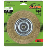 Gator 6 in. Coarse Crimped Wire Wheel Brush Brass Coated Steel 4500 rpm 1 pc