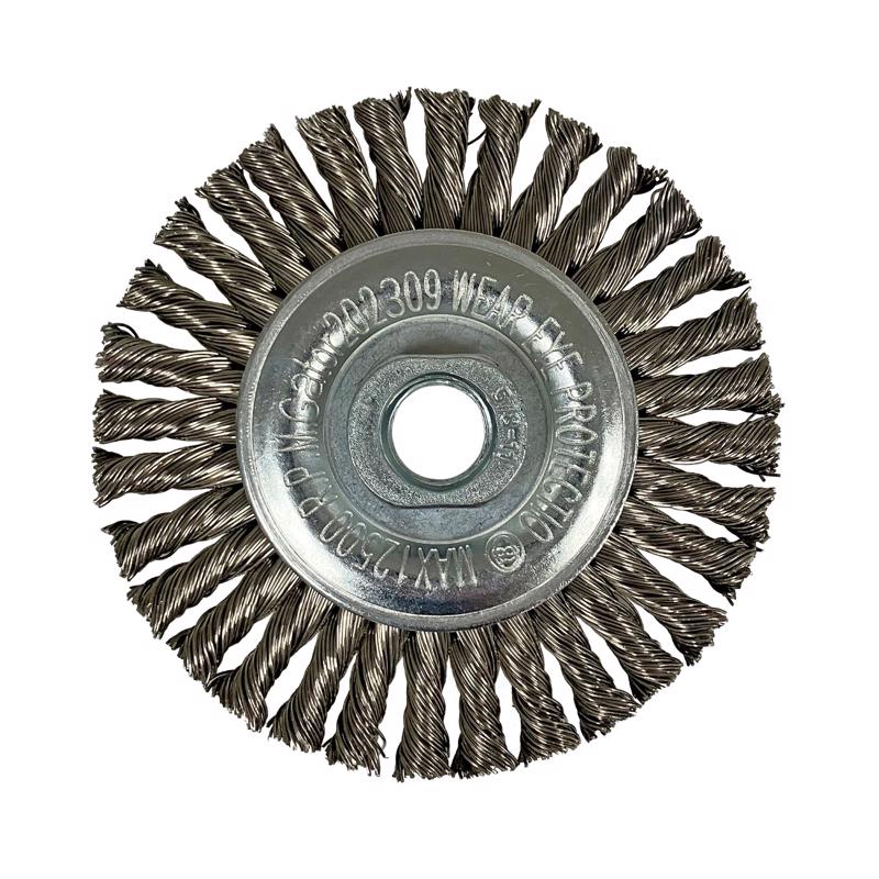 Gator 4 in. Fine Knotted/Twisted Wire Wheel Brass Coated Steel 12500 rpm 1 pc