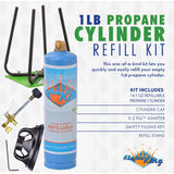 Flame King 14 in. L X 5 in. W 14.1 oz Propane Cylinder Steel 1 pc Propane