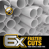 DeWalt Impact Connect 2 in. PVC/PEX Pipe Cutter Attachment Black/Yellow 1 pc