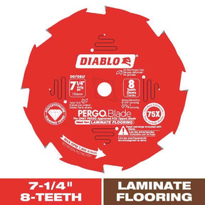 Diablo Pergo Blade 7-1/4 in. D X 5/8 in. Laminate Flooring PCD Circular Saw Blade 8 teeth 1 each