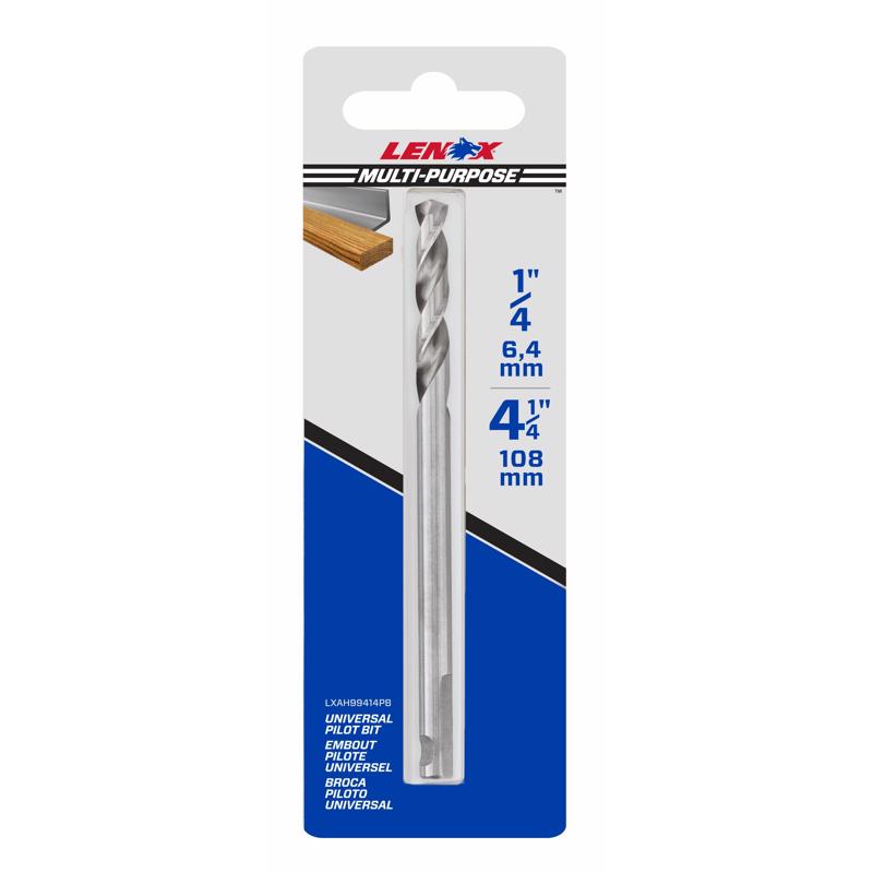 Lenox 1/4 in. High Speed Steel Hole Saw Pilot Bit 1 pc