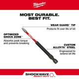Milwaukee Shockwave Torx T-20 X 3-1/2 in. L Power Bit Alloy Steel 2 pk, Pack of 3