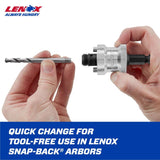 Lenox 108 mm Carbide Tipped 4-1/4 in. L X 1/4 in. D Hole Saw Pilot Bit Arbor Included