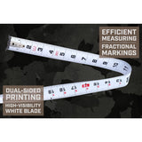 Spec Ops 25 ft. L X 3.69 in. W Tape Measure 1 pk