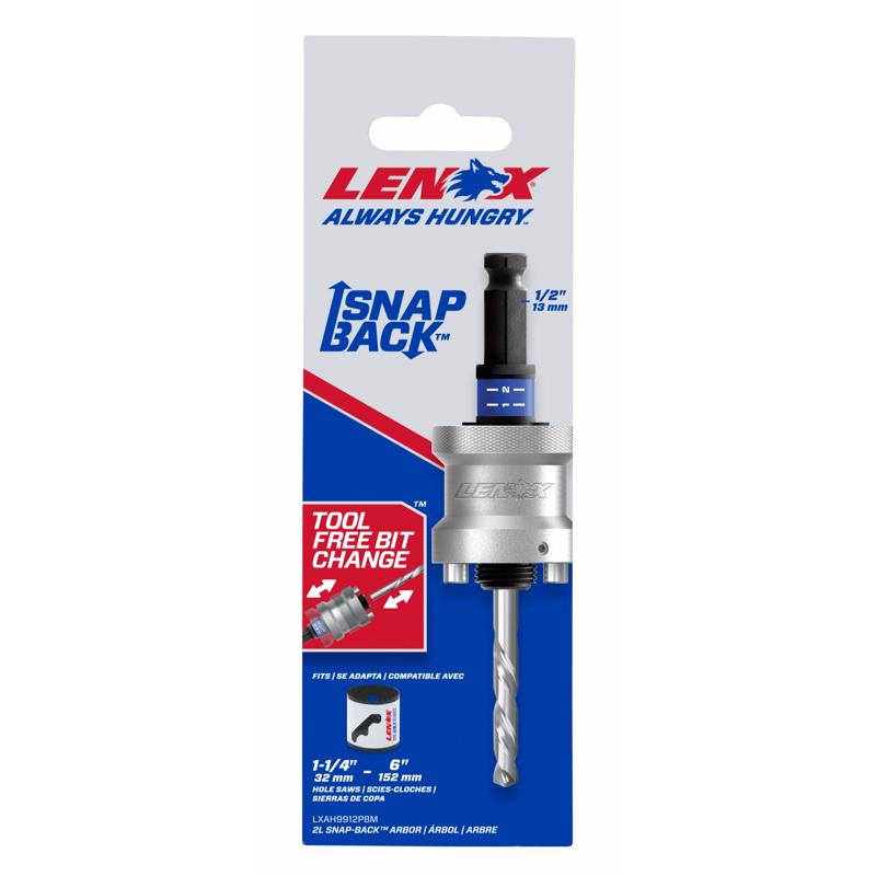 Lenox Snap-Back Steel Hole Saw Arbor 1 pc