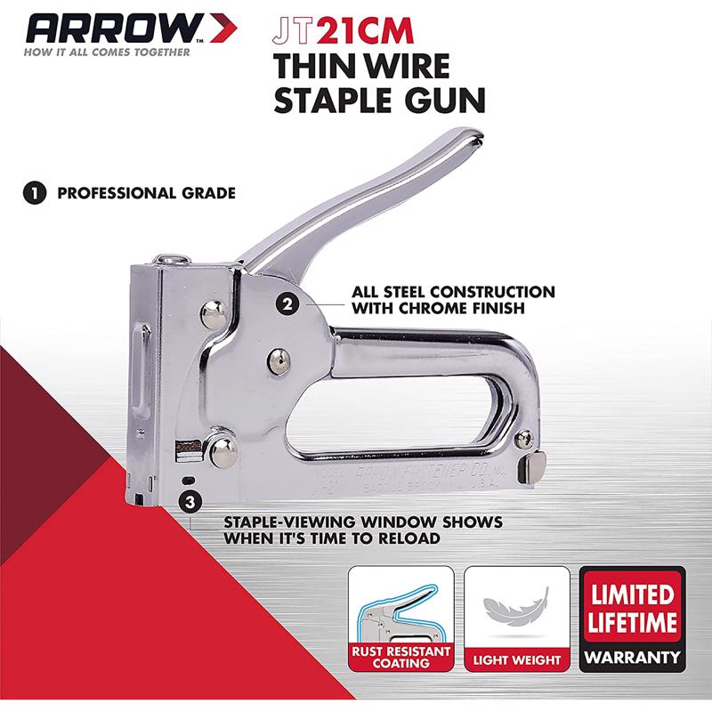 Arrow 7/16 in. Narrow Staple Gun JT21