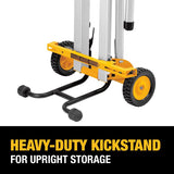 DeWalt Aluminum 9 in. H X 19.75 in. W Rolling Table Saw Stand 200 lb. capacity Yellow 1 pc