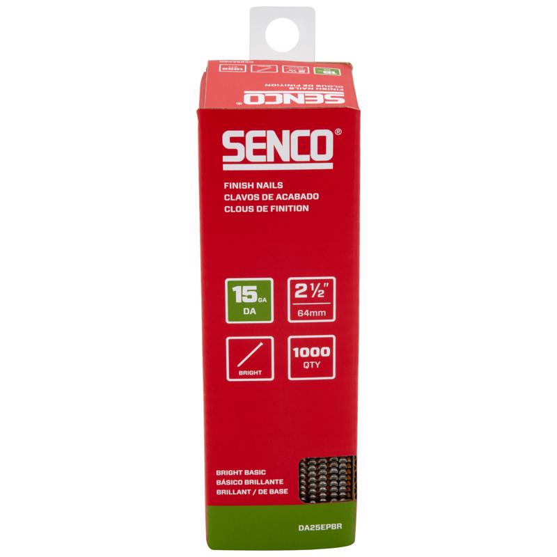 Senco 2-1/2 in. Finishing Bright Steel Nail Brad Head