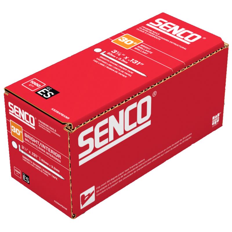 Senco 3-1/4 in. Framing Bright Steel Nail Diamond Head, Pack of 3