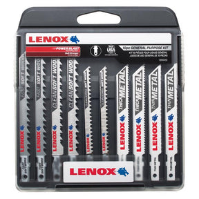 Lenox 4 - 5 in. Bi-Metal T-Shank Jig Saw Blade Set Assorted TPI 10 pk