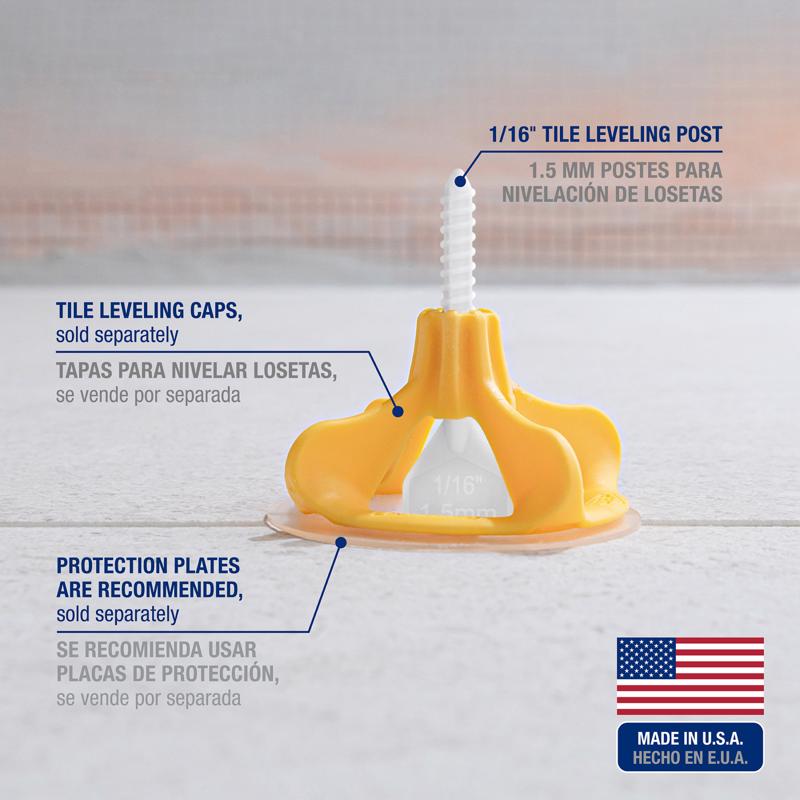 QEP Lash 2.61 in. H X 1.11 in. W X 1.59 in. L Plastic Tile Leveling Clips 100 pc