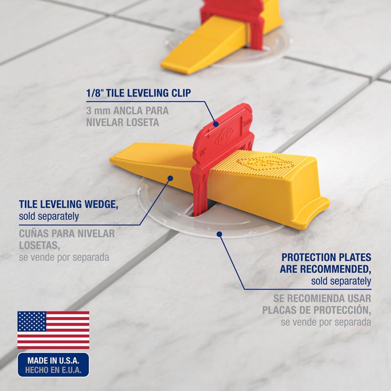 QEP Xtreme 1.29 in. H X 1.08 in. W X .95 in. L Plastic Tile Leveling Clips 500 pc