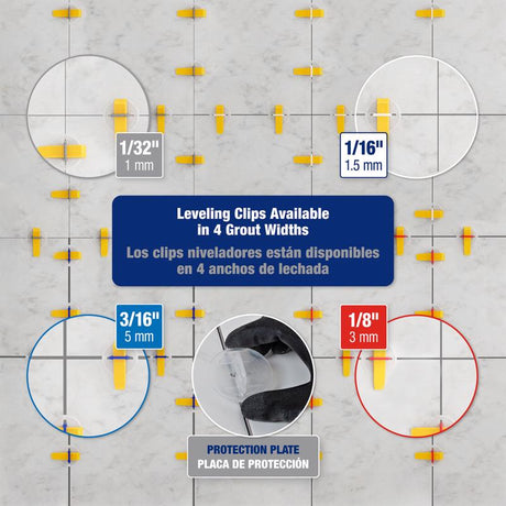 QEP Xtreme 1.29 in. H X 1.08 in. W X .95 in. L Plastic Tile Leveling Clips 500 pc