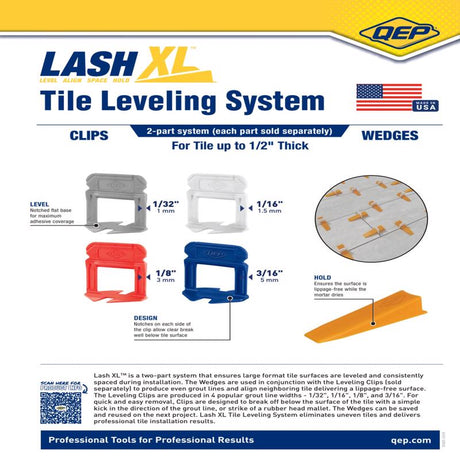 QEP Xtreme .44 in. H X 0.54 in. W X 3.35 in. L Plastic Tile Leveling Wedge 500 pc