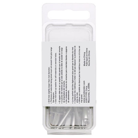 Surebonder 3/16 in. D X 1/4 in. Steel Blind Rivets Silver 15 pc