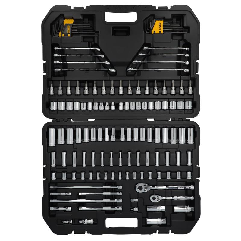 DeWalt ToughSeries 1/4 and 3/8 in. drive Metric/SAE Mechanic's Tool Set 140 pc