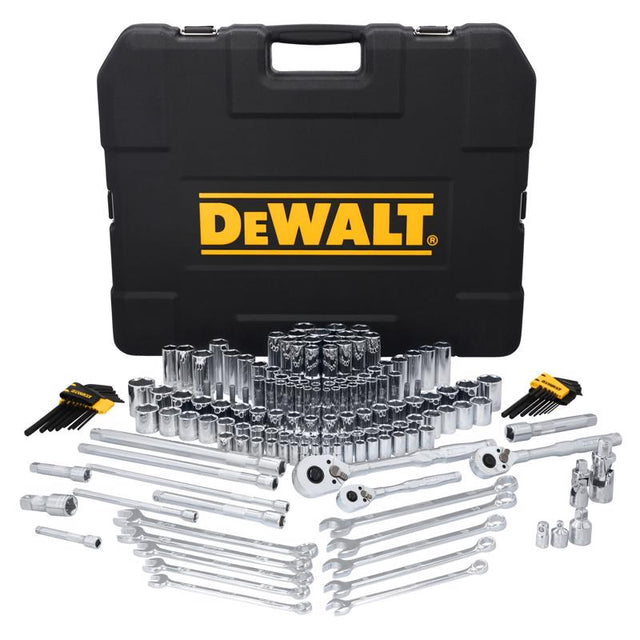 DeWalt ToughSeries 1/4 & 3/8 & 1/2 in. drive Metric/SAE Mechanic's Tool Set 185 pc