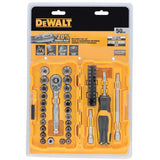 DeWalt 1/4 in. drive Metric/SAE Mechanic's Tool Set 50 pc