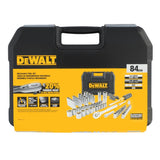 DeWalt 1/4 and 3/8 in. drive Metric/SAE Mechanic's Tool Set 84 pc
