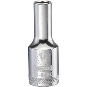 DeWalt 1/4 in. X 3/8 in. drive SAE 6 Point Deep Socket 1 pc