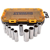 DeWalt 1/2 in. drive SAE 6 Point Deep Socket Set 10 pc