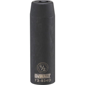 DeWalt 1/2 in. X 1/2 in. drive SAE 6 Point Deep Impact Socket 1 pc