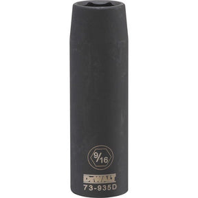 DeWalt 9/16 in. X 1/2 in. drive SAE 6 Point Deep Impact Socket 1 pc