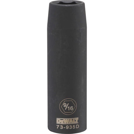 DeWalt 9/16 in. X 1/2 in. drive SAE 6 Point Deep Impact Socket 1 pc