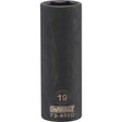 DeWalt 19 mm X 1/2 in. drive Metric 6 Point Deep Impact Socket 1 pc