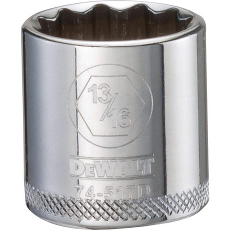 DeWalt 13/16 in. X 3/8 in. drive SAE 12 Point Socket 1 pc
