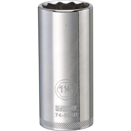 DeWalt 1-1/16 in. X 1/2 in. drive SAE 12 Point Deep Socket 1 pc