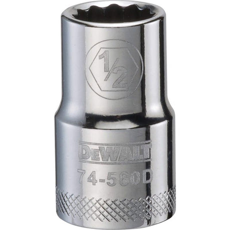 DeWalt 1/2 in. X 1/2 in. drive SAE 12 Point Socket 1 pc