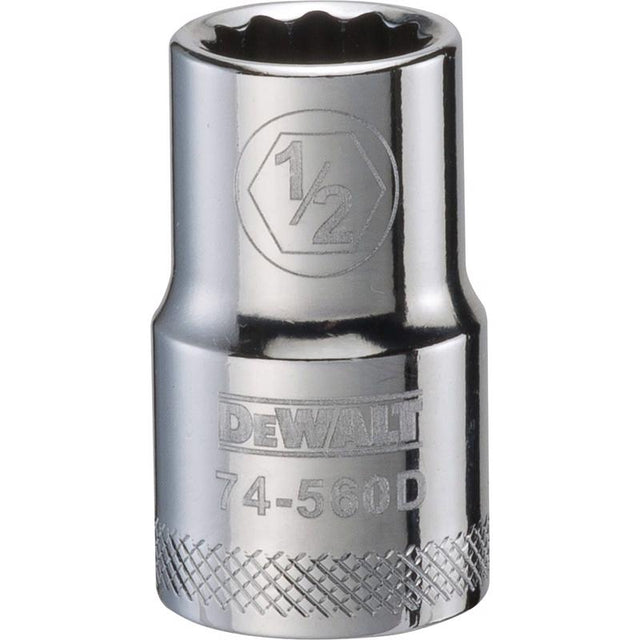 DeWalt 1/2 in. X 1/2 in. drive SAE 12 Point Socket 1 pc