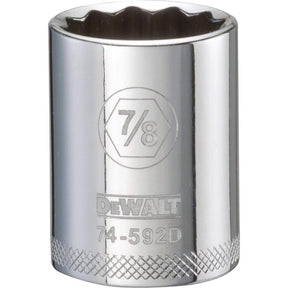 DeWalt 7/8 in. X 1/2 in. drive SAE 12 Point Socket 1 pc