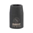 DeWalt 1/2 in. X 1/2 in. drive SAE 6 Point Deep Impact Socket 1 pc