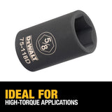 DeWalt 5/8 in. X 1/2 in. drive SAE 6 Point Deep Impact Socket 1 pc