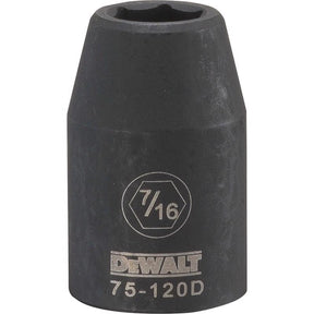 DeWalt 7/16 in. X 1/2 in. drive SAE 6 Point Impact Socket 1 pc