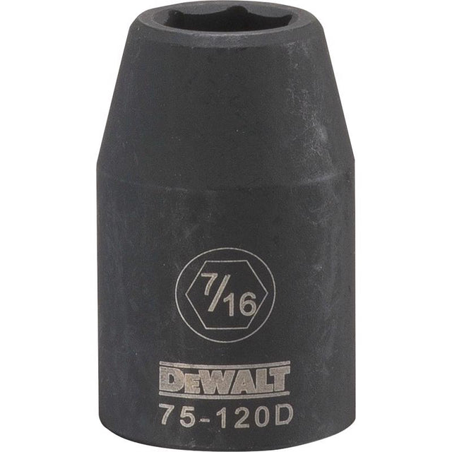 DeWalt 7/16 in. X 1/2 in. drive SAE 6 Point Impact Socket 1 pc