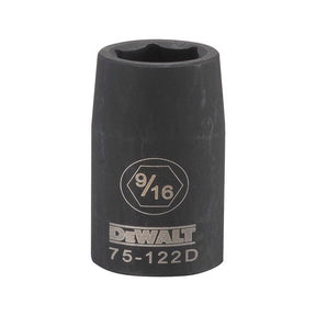 DeWalt 9/16 in. X 1/2 in. drive SAE 6 Point Impact Socket 1 pc