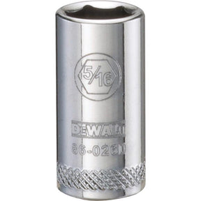 DeWalt 5/16 in. X 1/4 in. drive SAE 6 Point Socket 1 pc