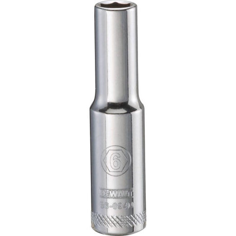 DeWalt 6 mm X 1/4 in. drive Metric 6 Point Deep Socket 1 pc
