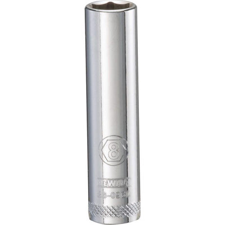 DeWalt 8 mm X 1/4 in. drive Metric 6 Point Deep Socket 1 pc