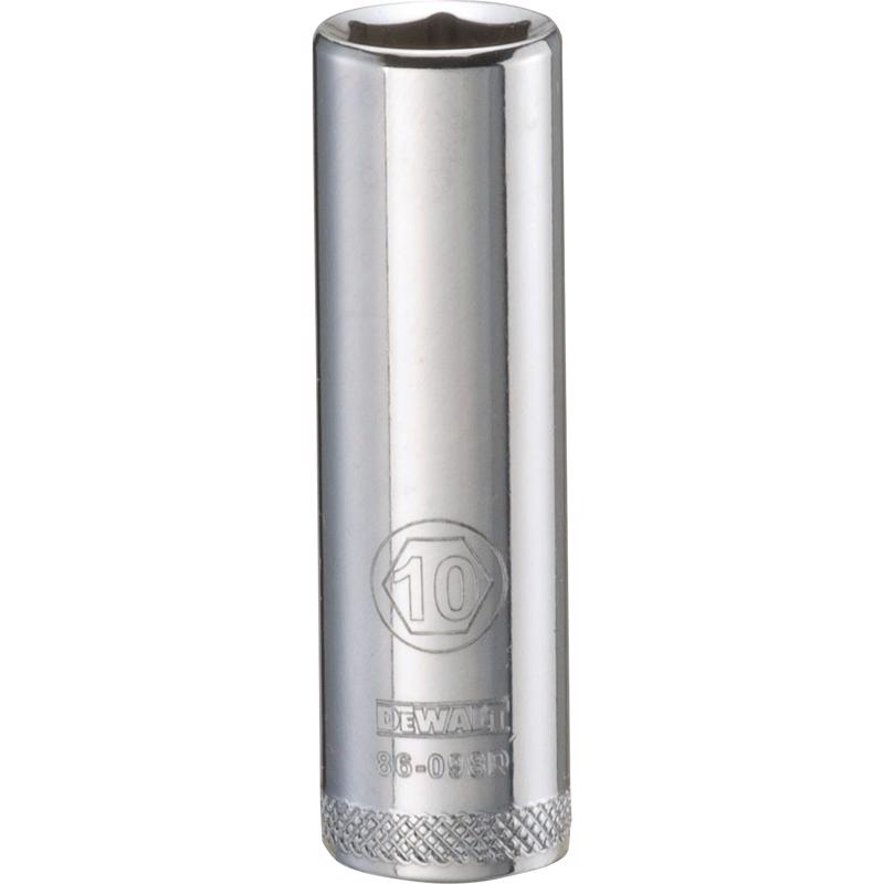 DeWalt 10 mm X 1/4 in. drive Metric 6 Point Deep Socket 1 pc