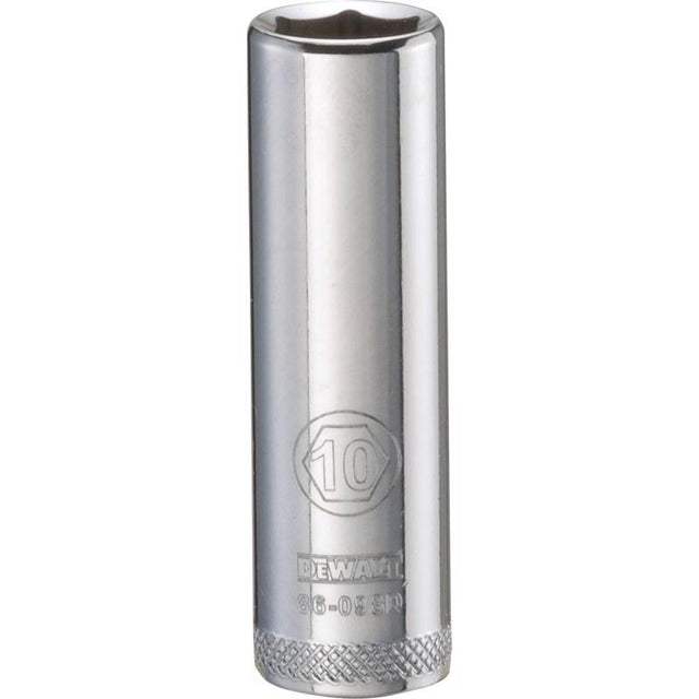 DeWalt 10 mm X 1/4 in. drive Metric 6 Point Deep Socket 1 pc