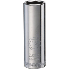 DeWalt 12 mm X 1/4 in. drive Metric 6 Point Deep Socket 1 pc