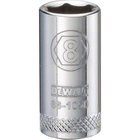 DeWalt 8 mm X 1/4 in. drive Metric 6 Point Socket 1 pc