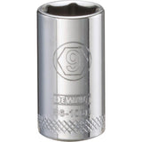 DeWalt 9 mm X 1/4 in. drive Metric 6 Point Socket 1 pc